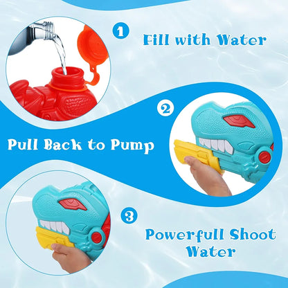 2-Pack Dino Blast Water Guns  (600ml)