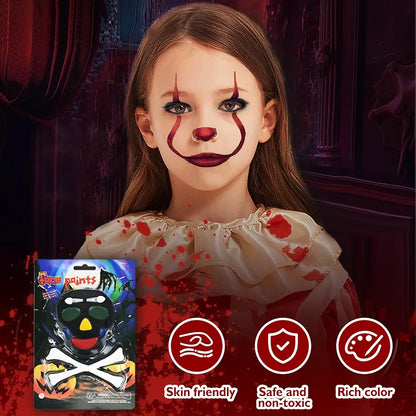 Killer Clown Costume Set – Dress with Balloons & Face Paint (Size S)