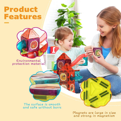 Montessori Magnetic Building Blocks 111 Pieces