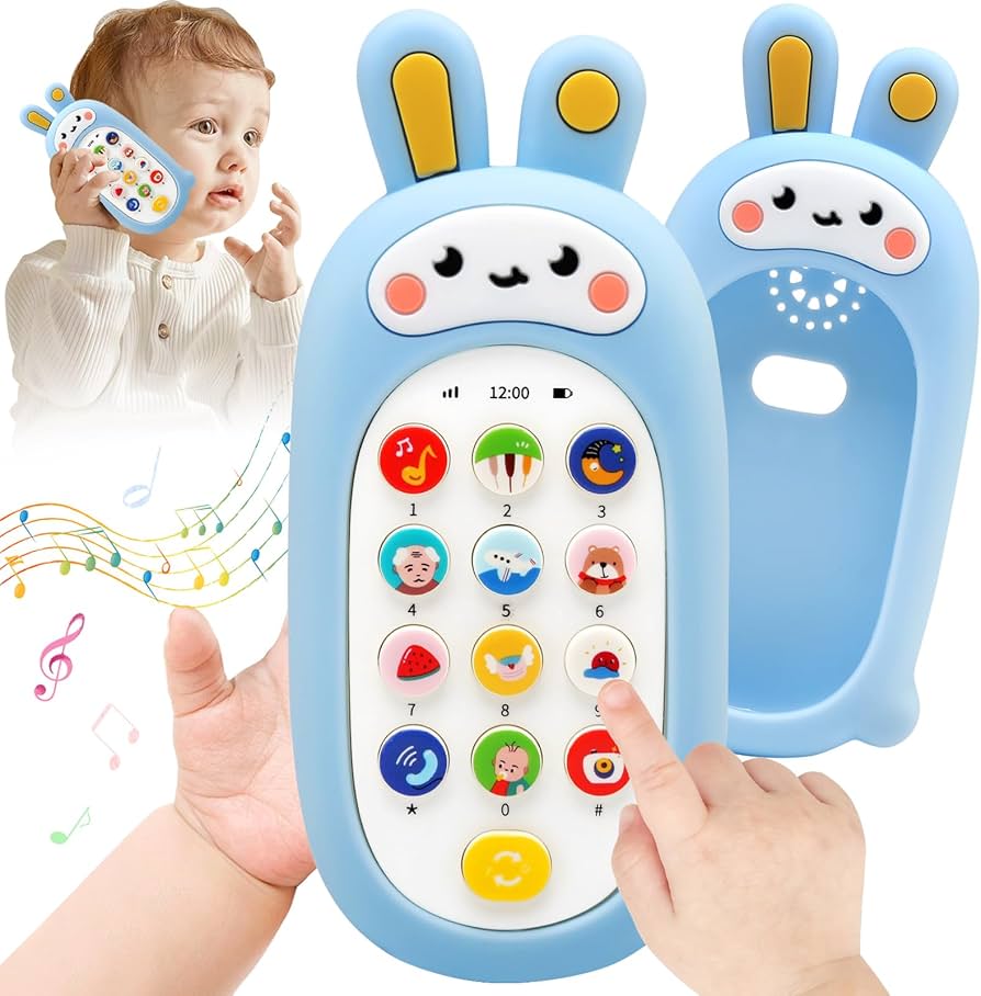 Learning Cell Phone Toy with Music Sounds Teether Sensory Toy