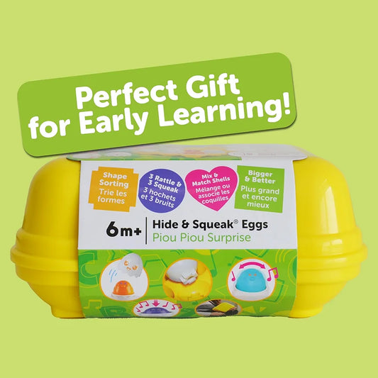 Hide and Squeak Eggs Baby Sensory Toy
