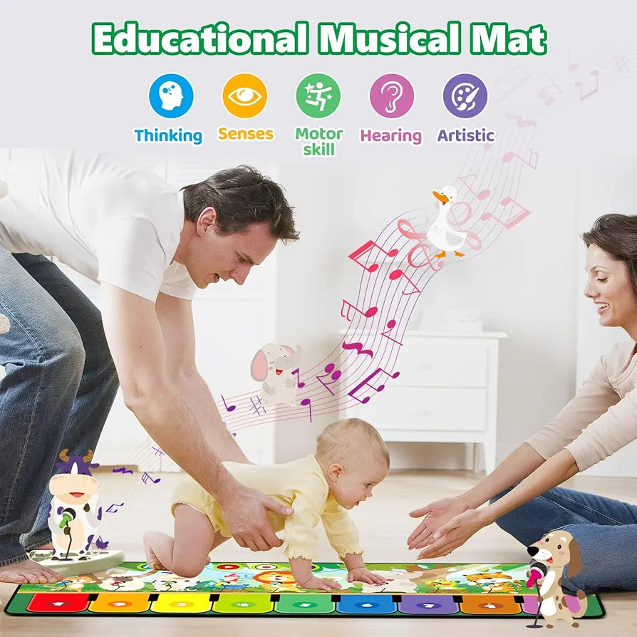 Piano Dance Mat Built in 19 Sounds & Recording Function for Toddlers