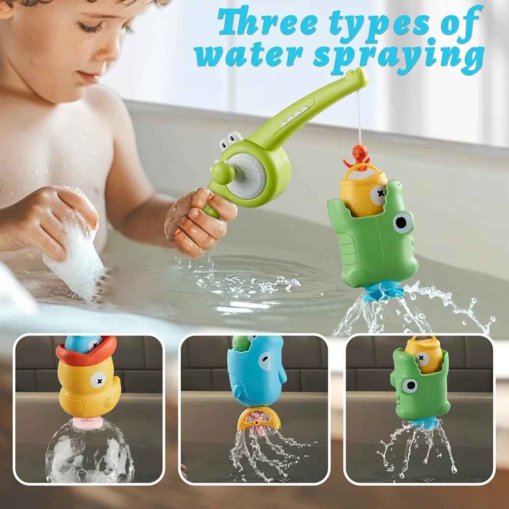 Baby Fishing Bath Toy Set – Fishing Rod, Net & Floating Water Toys for Toddlers 18M+