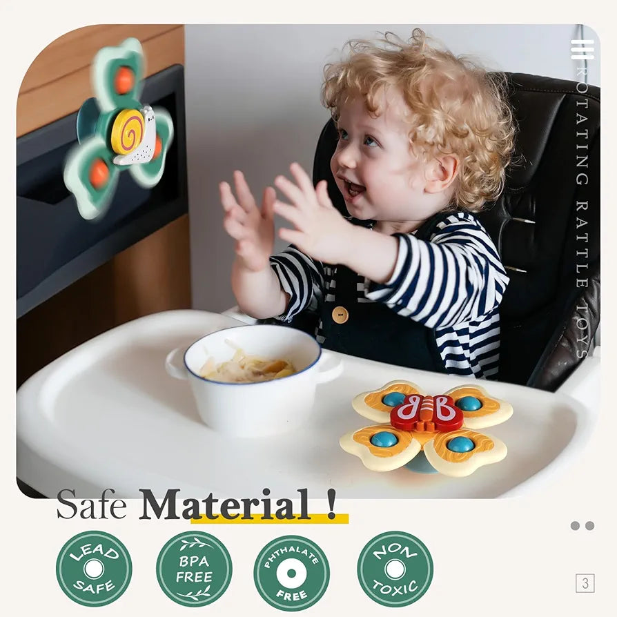 Suction Cup Spinner Toys 3 pack