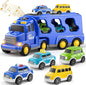 Transport Vehicles Toys for Toddlers, 5 in 1 Truck Friction Power Toy Car With Light and Sound (City Truck)