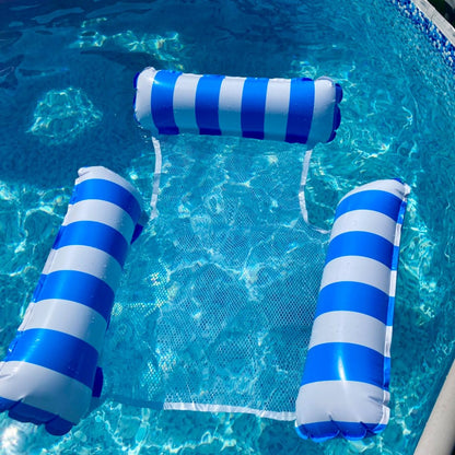 4-in-1 Inflatable Water Hammock Set with Pump (Pack of 2) – Pool & Beach Floating Loungers