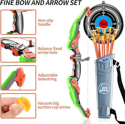 Archery Toy Set - Indoor and Outdoor Toys for Boys Girls(Green)