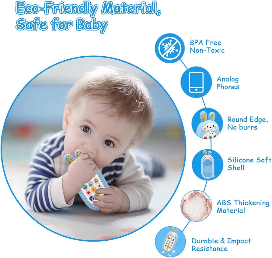 Learning Cell Phone Toy with Music Sounds Teether Sensory Toy