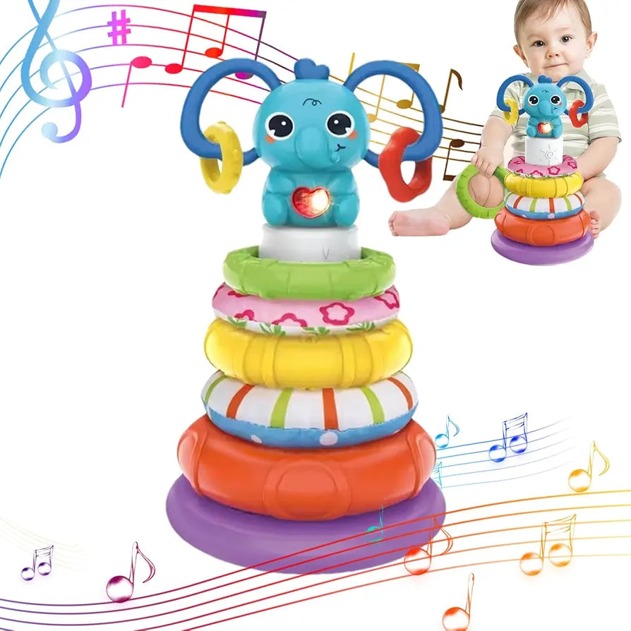 Montessori Stacking Tower with Sound & Light 🐘