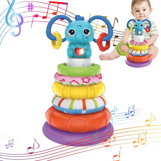Montessori Stacking Tower with Sound & Light 🐘