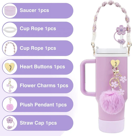 Pastel Purple Stanley Cup Accessories Set