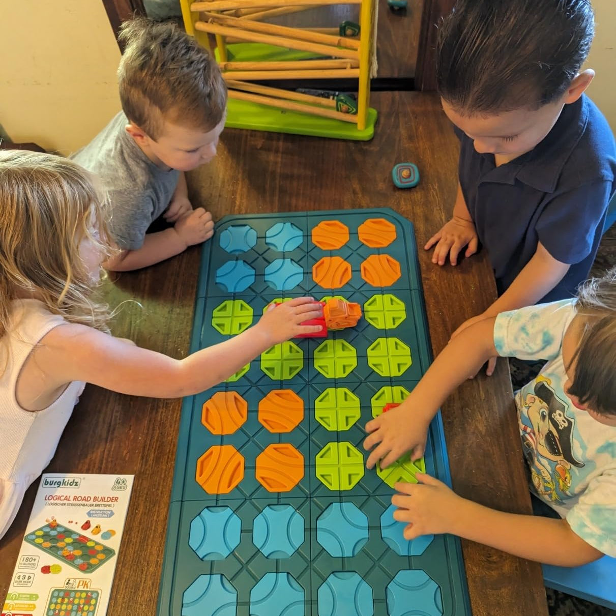 Montessori STEM Road Building Board Game  Educational Logic Puzzle for Kids
