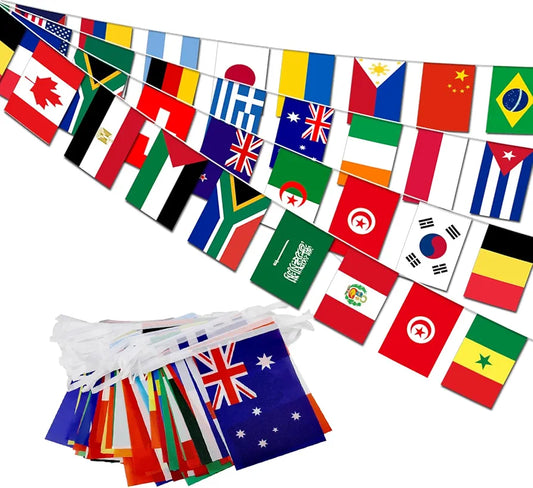100 Countries String Flag