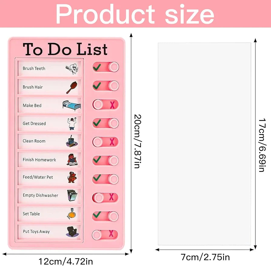 To Do List Checklist Board with Interchangeable Blank Papers