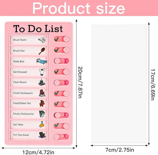 To Do List Checklist Board with Interchangeable Blank Papers
