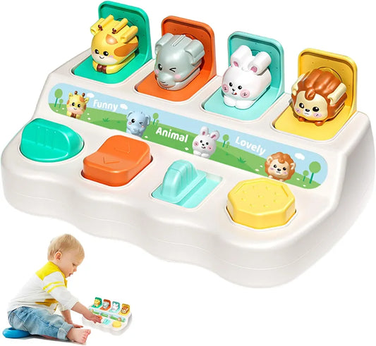 Montessori Pop-Up Cause & Effect Toy for Toddlers 1+ Color Sorting & Fine Motor Learning Toy