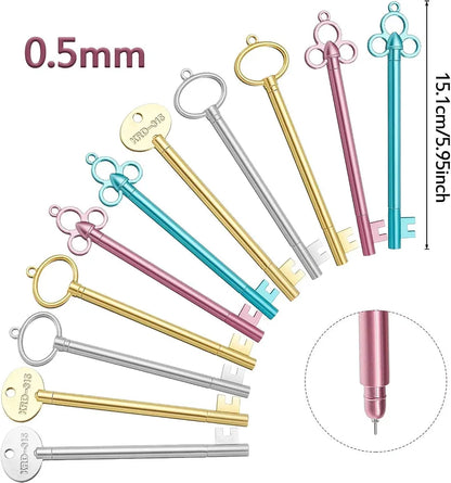 Vintage Key Gel Ink Pens, Cute Novelty Pens