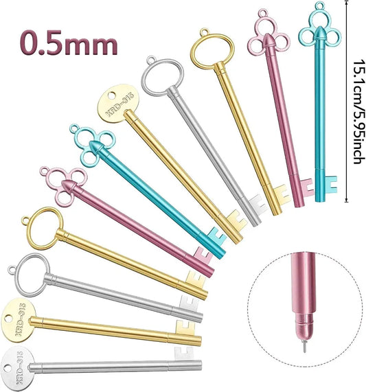 Vintage Key Gel Ink Pens, Cute Novelty Pens