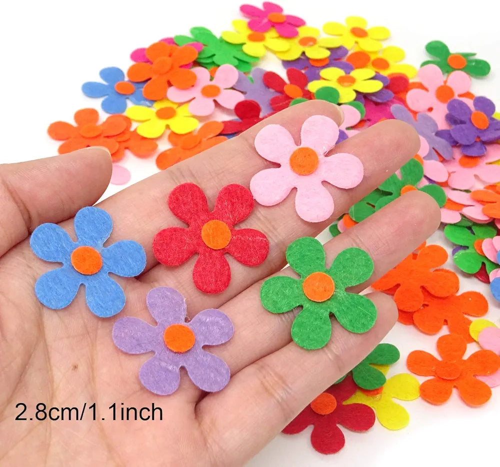 100 Pcs Fabric Flowers for DIY Crafts