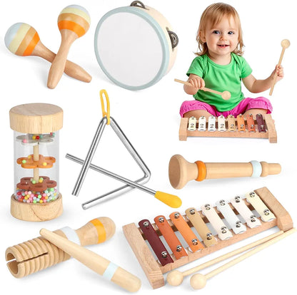 Montessori Musical Toy Set (12M+) | Baby Music Wooden Box 🎶