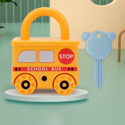 Montessori Lock and Key Connectable Car Toys