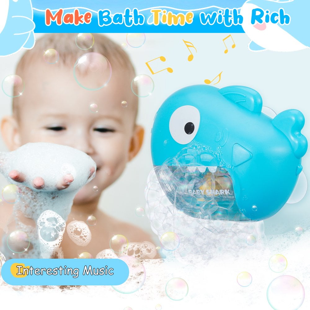 Baby Shark Bath Soap Bubble Machine with music (1000 Bubbles per min)