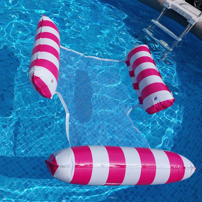4-in-1 Inflatable Water Hammock Set with Pump (Pack of 2) – Pool & Beach Floating Loungers