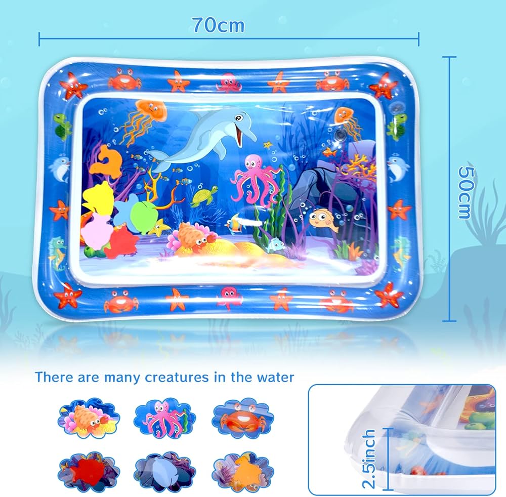 Baby Tummy Time Mat 70 x 50 cm for Baby from 3 6 9 Months