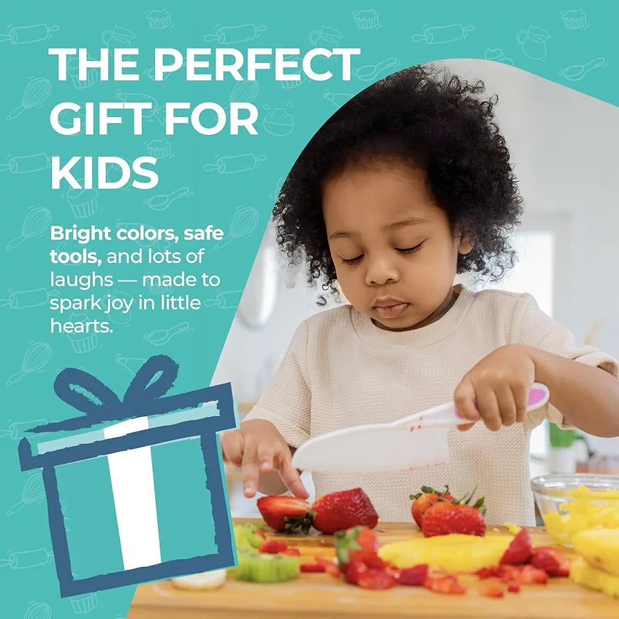 Montessori knife Set for Kids (3 pcs) Make Cooking Fun, Safe & Easy!