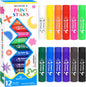 Tempera Paint Sticks,12 Vibrant Colors Washable Paint Sticks For Kids