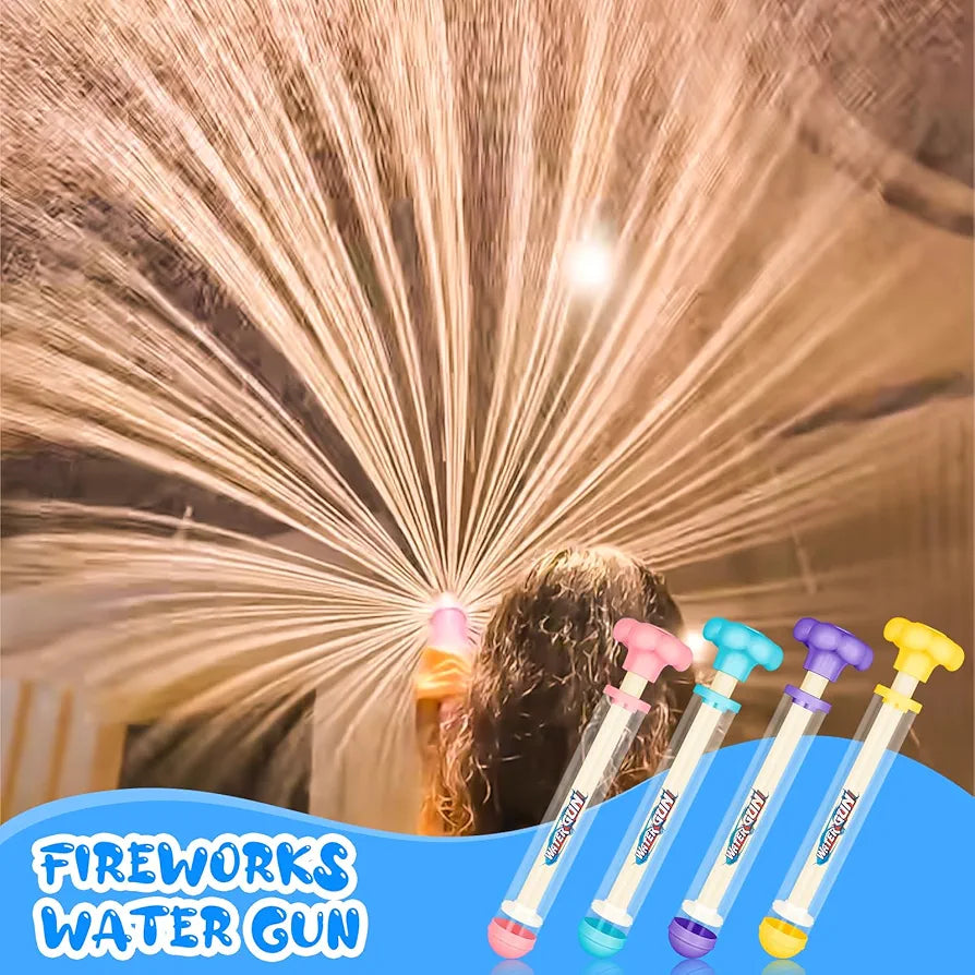 Firework-Shaped Spray Water Gun 4 pack