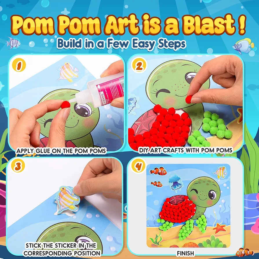 DIY Pom Pom Crafts & Art Kit