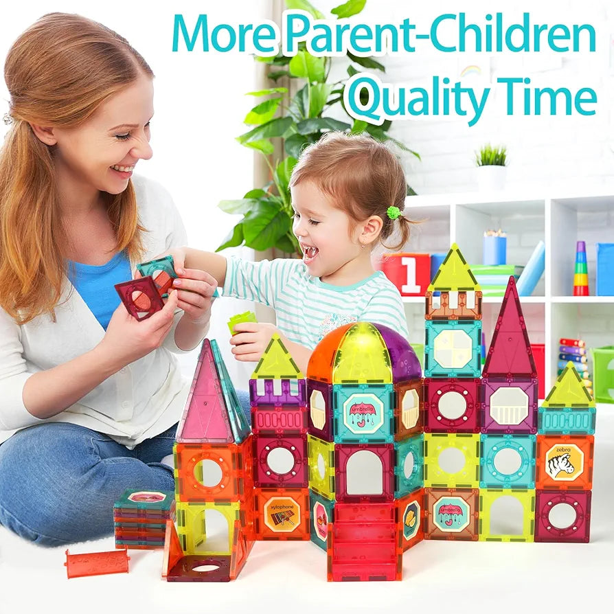 Montessori Magnetic Building Blocks 111 Pieces