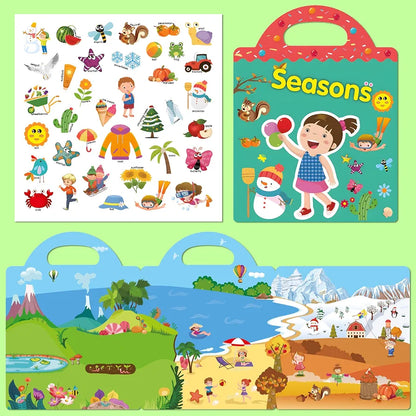 Reusable Stickers Book 4 Seasons