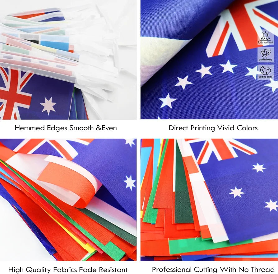 100 Countries String Flag