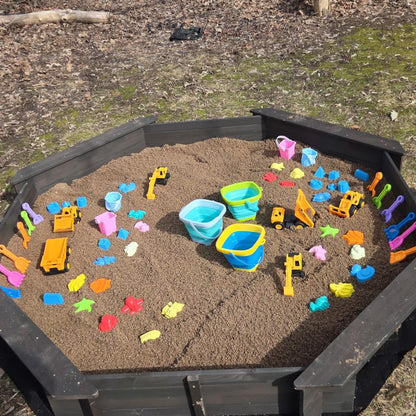 33+ PCS Beach Construction Toy Set – Trucks, Collapsible Buckets, Sand Molds & Travel Bag