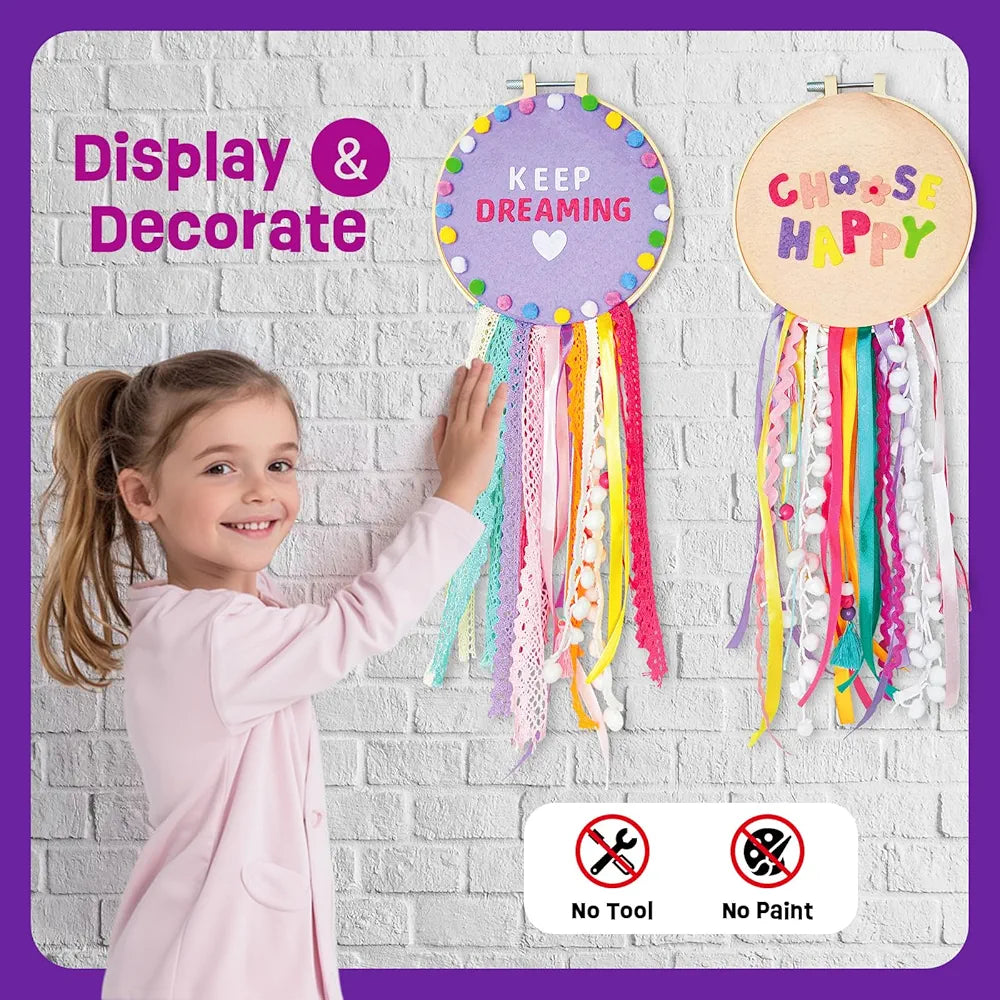 Dream Catcher Craft Kit™ Create 2 Beautiful Room Decorations (39+ Pieces)