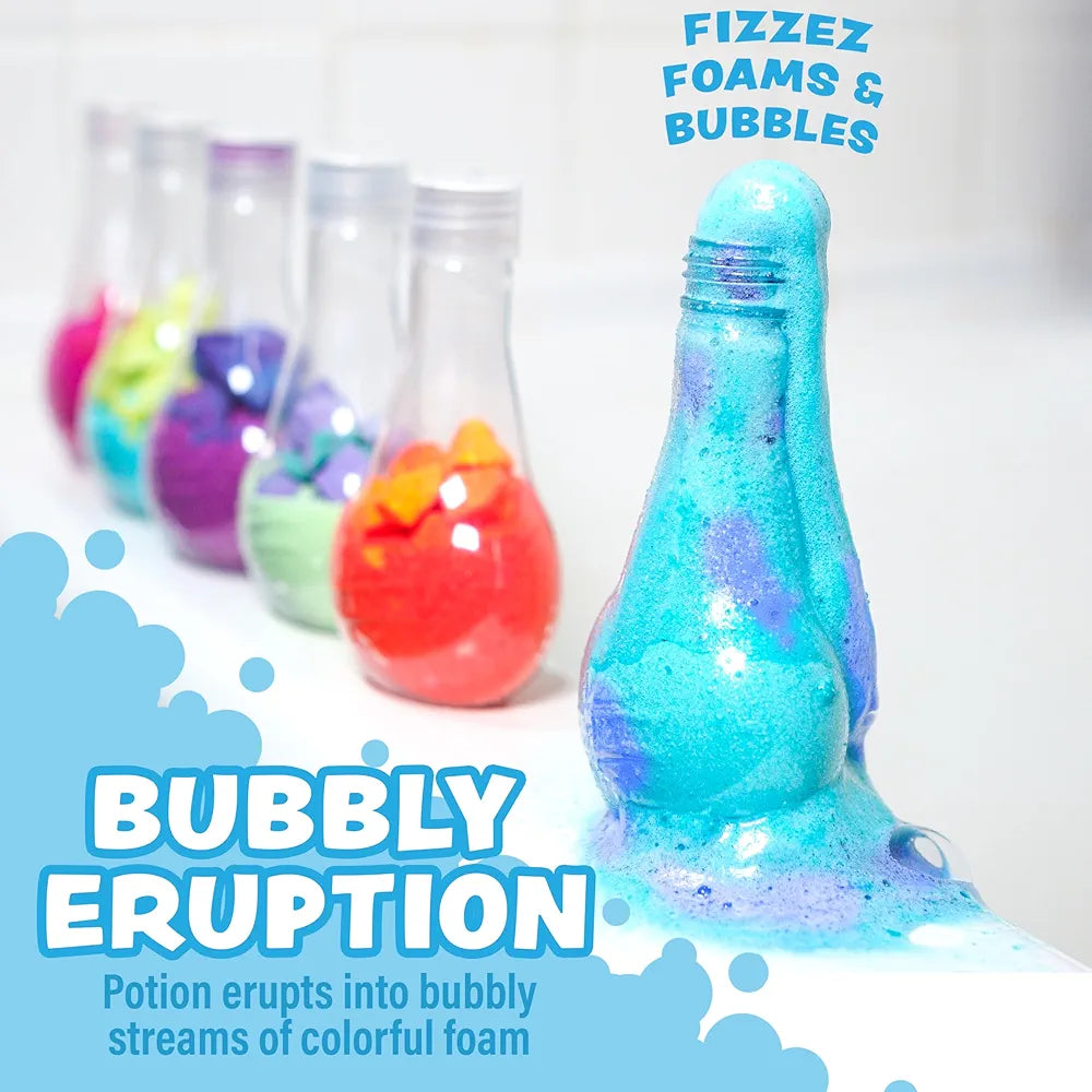 Tub Works Kids Bath Bomb Potion 6 Pack, Foams & Bubbles