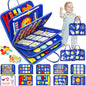 Montessori Busy Book – 10 Removable Learning Activities & Whiteboard | Fine Motor Skills Toy 1-4 Years