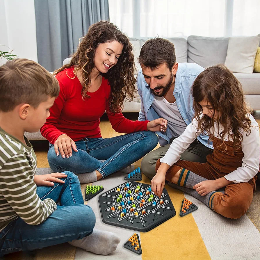 Chain Triangle Chess Strategy Board Game 2–4 Player Family Logic Game for Kids & Adults (6+ Years)