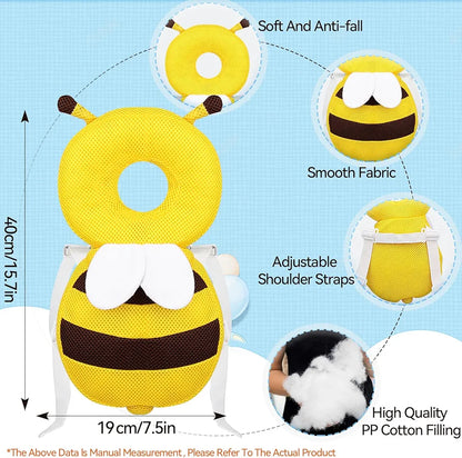 Baby Headguard Honey bee Safety Cushion - Back Protection Pillow for 4-36 Months
