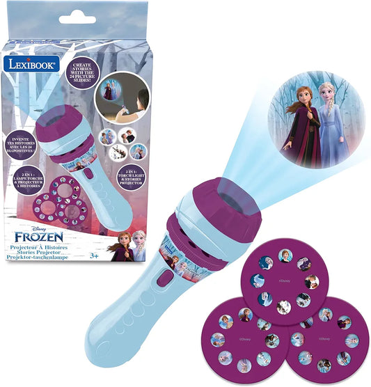 Lexibook Frozen torch light and projector with 3 discs, 24 images