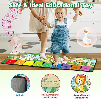 Piano Dance Mat Built in 19 Sounds & Recording Function for Toddlers