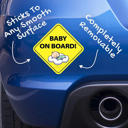 Baby On Board Warning Car Sign™ Pack of 3
