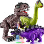 3 Pack Electrical Walking Dinosaur for Toddlers 3-4 3-5 Years with Sound and Light Up