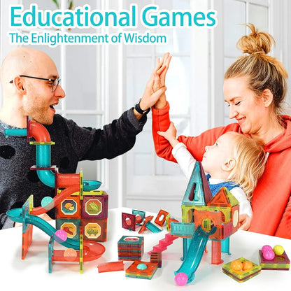 Montessori Magnetic Building Blocks 111 Pieces