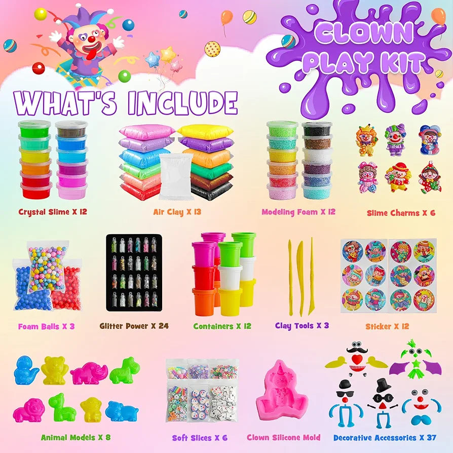 Clown Slime Play Kit (+149 pieces)