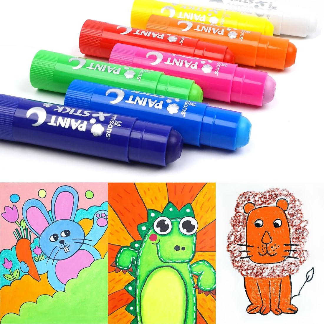 Tempera Paint Sticks,12 Vibrant Colors Washable Paint Sticks For Kids