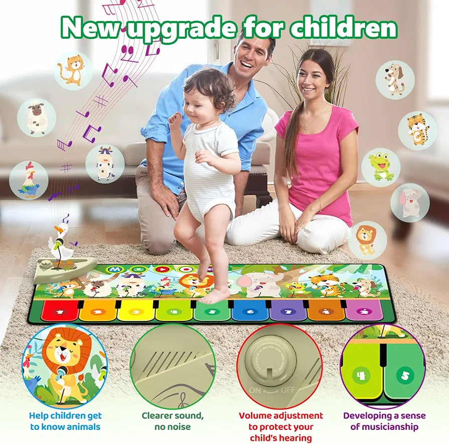 Piano Dance Mat Built in 19 Sounds & Recording Function for Toddlers