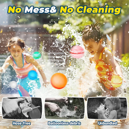 12 Pack Reusable Water balls, Magnetic Self-Sealing